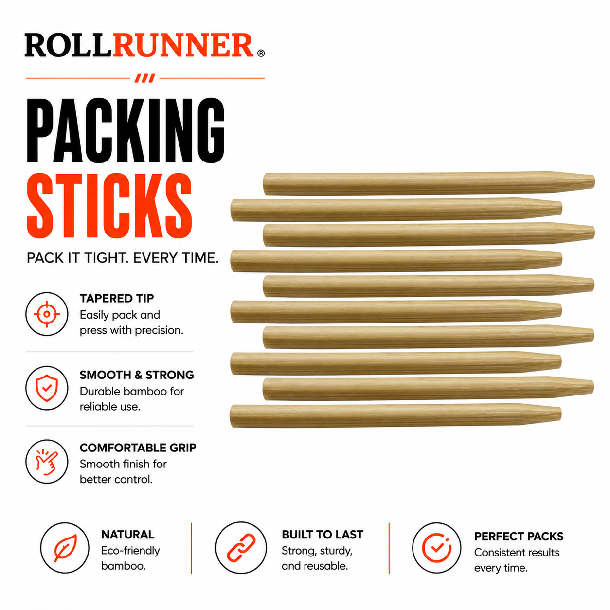 Hash Hole Packing Sticks (10 pcs)