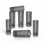 Hollow Tube Glass Filter Tips – Custom Logo (Grey)