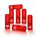 Hourglass Bullet Glass Filter Tips - Custom Logo (Red)