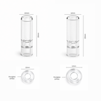 Hourglass Bullet Glass Filter Tips - Unbranded