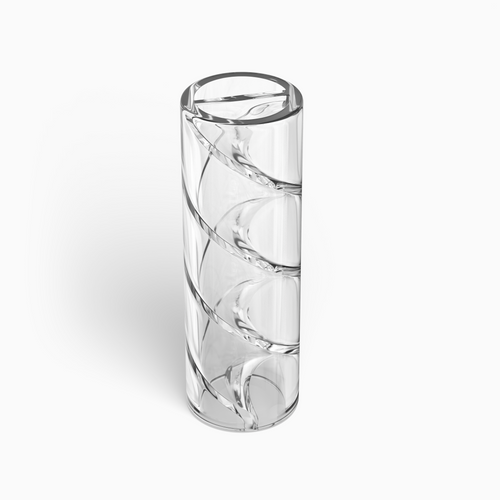 Spiral Glass Filter Tips – Unbranded (Clear)