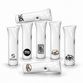 Standard Flat Mouth Glass Filter Tips – Custom Logo (White)