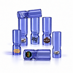 Standard Round Glass Filter Tips – Custom Logo (Blue)