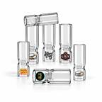 Standard Round Glass Filter Tips – Custom Logo (Clear)