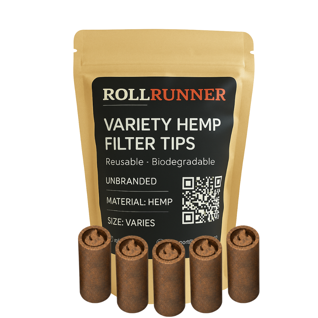Natural PLA Fire Design Filter Tips – (100 Pack)