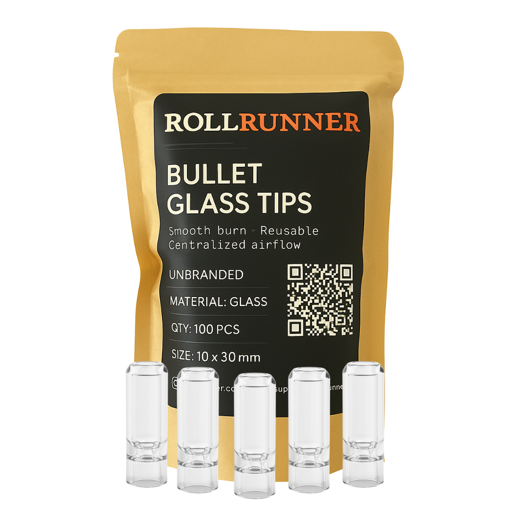 Hourglass Bullet Glass Filter Tips - Unbranded