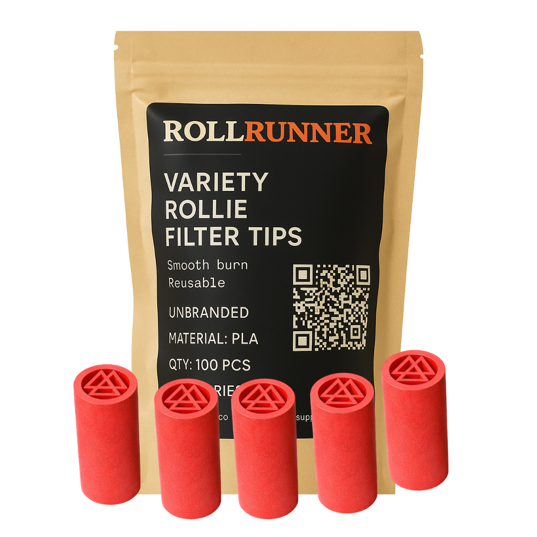 Red PLA Filter Tips – Tri-Chambered Set (100 Pack)