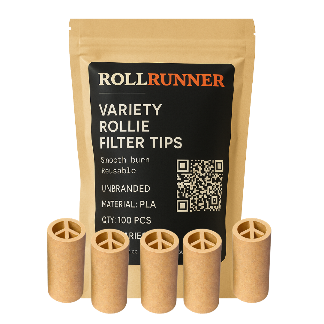 Tan PLA Filter Tips – Peace Set (100 Pack)