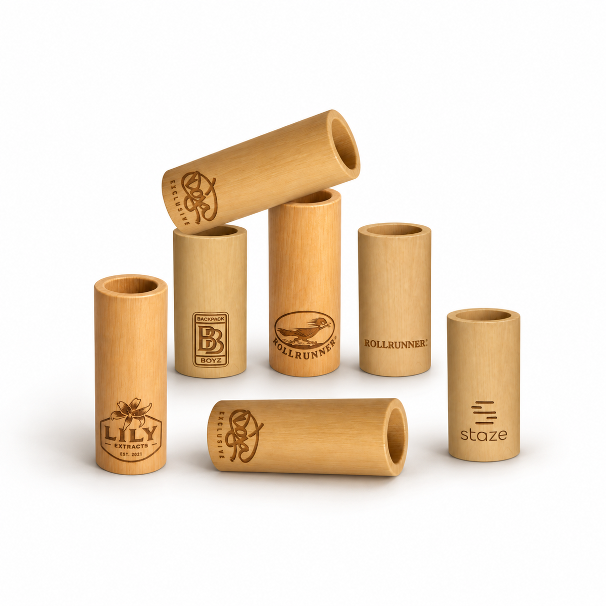 Hollow Wood Filter Tips – Custom Logo