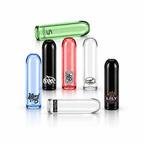Hollow Bullet Glass Filter Tips – Custom Logo (Clear)