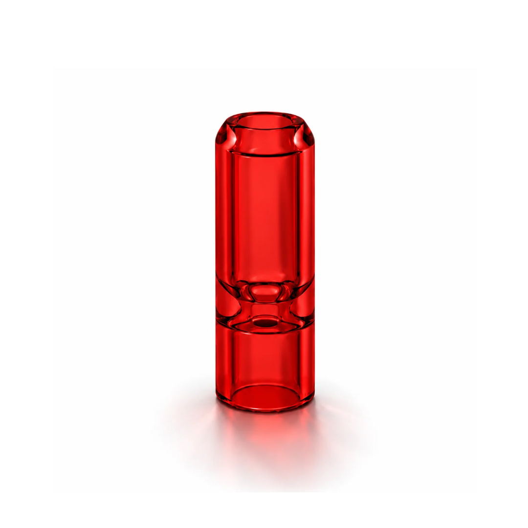Hourglass Bullet Glass Filter Tips - Custom Logo (Red)