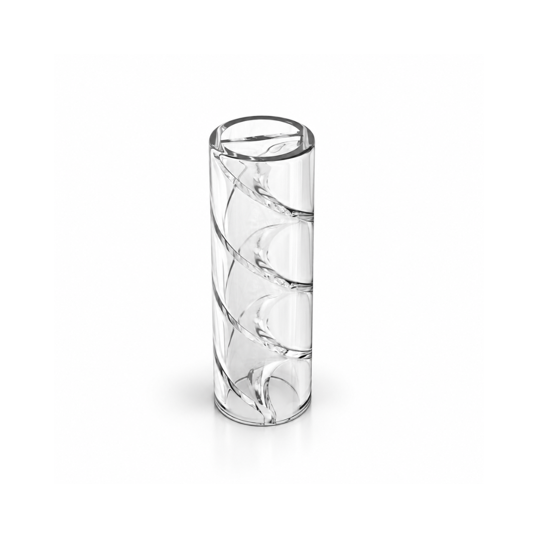Spiral Glass Filter Tips – Unbranded (Clear)