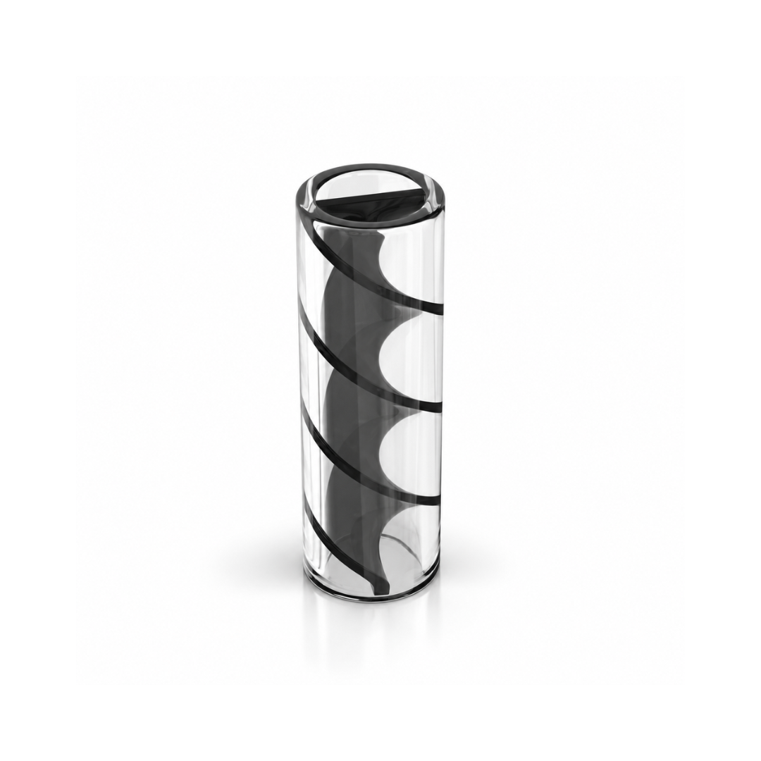 Spiral Glass Filter Tips – Custom Logo (Black)