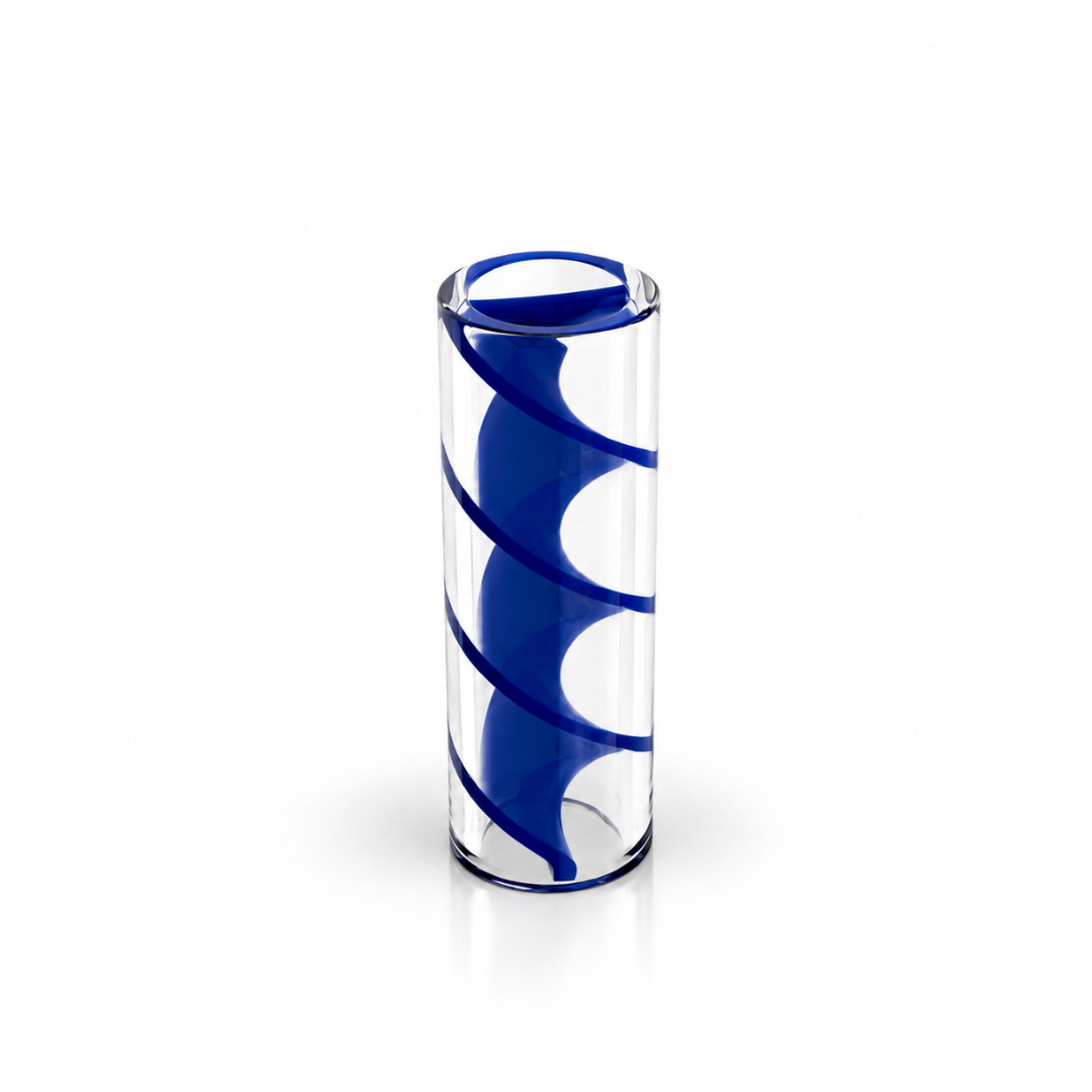 Spiral Glass Filter Tips – Custom Logo (Blue)