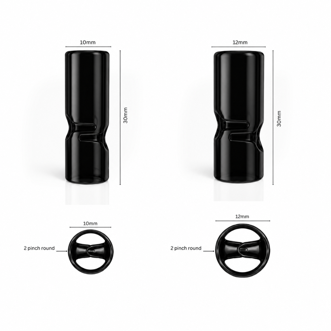Standard Round Glass Filter Tips - Unbranded (Black)